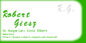 robert giesz business card